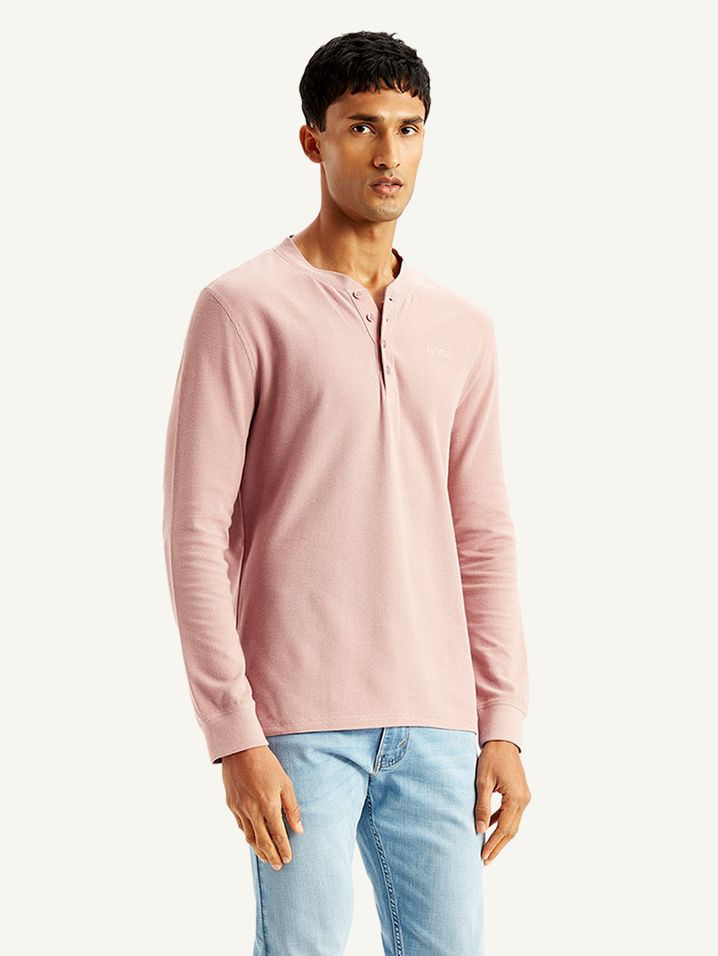 Shoulder Tops White Jeans With Pink Top Men's Textured Slim Fit T