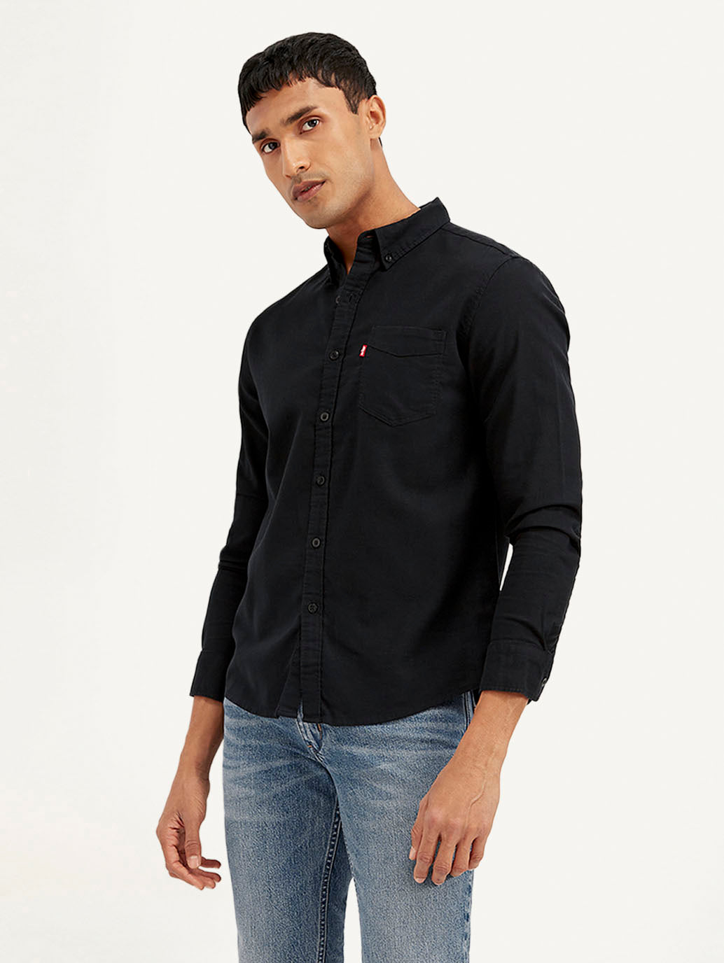 Men's Solid Slim Fit Oxford Shirt
