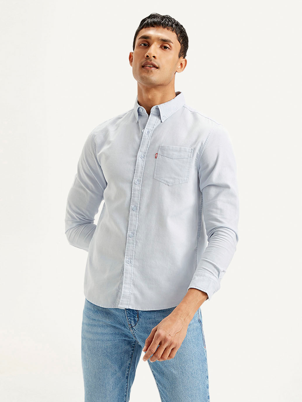 Men's Solid Slim Fit Oxford Shirt
