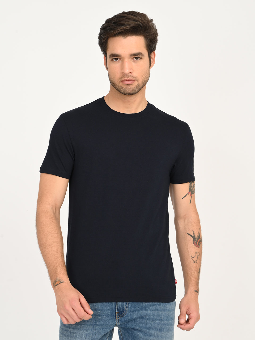 Men's Solid Black Slim Fit T-Shirt