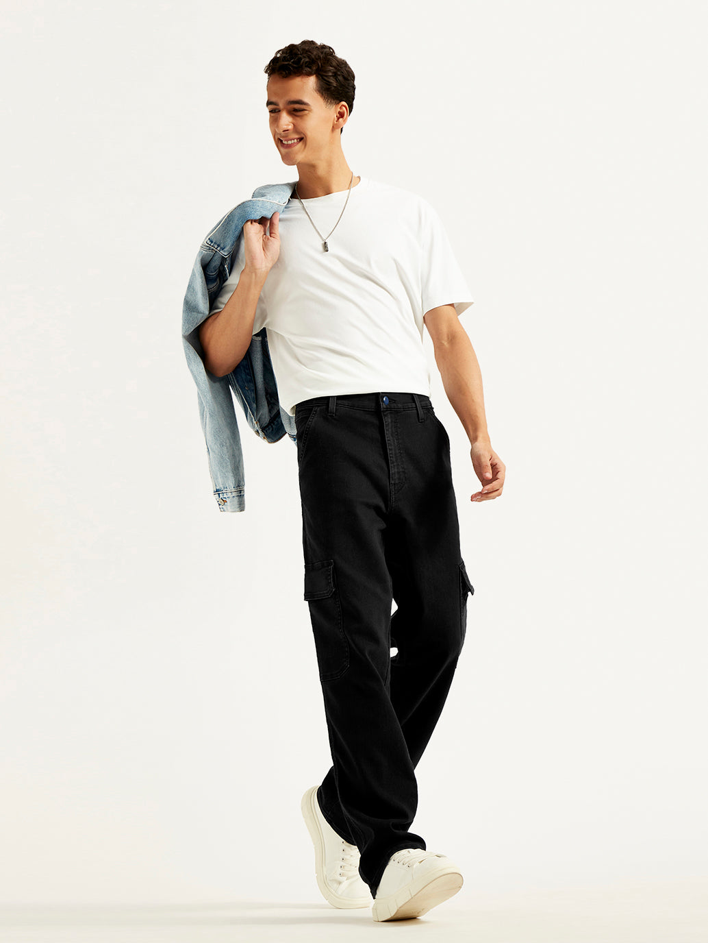 Pants Black Mens Baggy Corduroy Trousers Men's 568 Black Loose