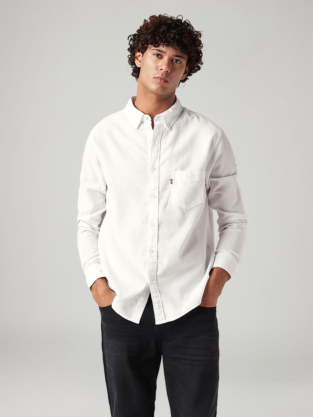 Men's Solid Slim Fit Oxford Shirt