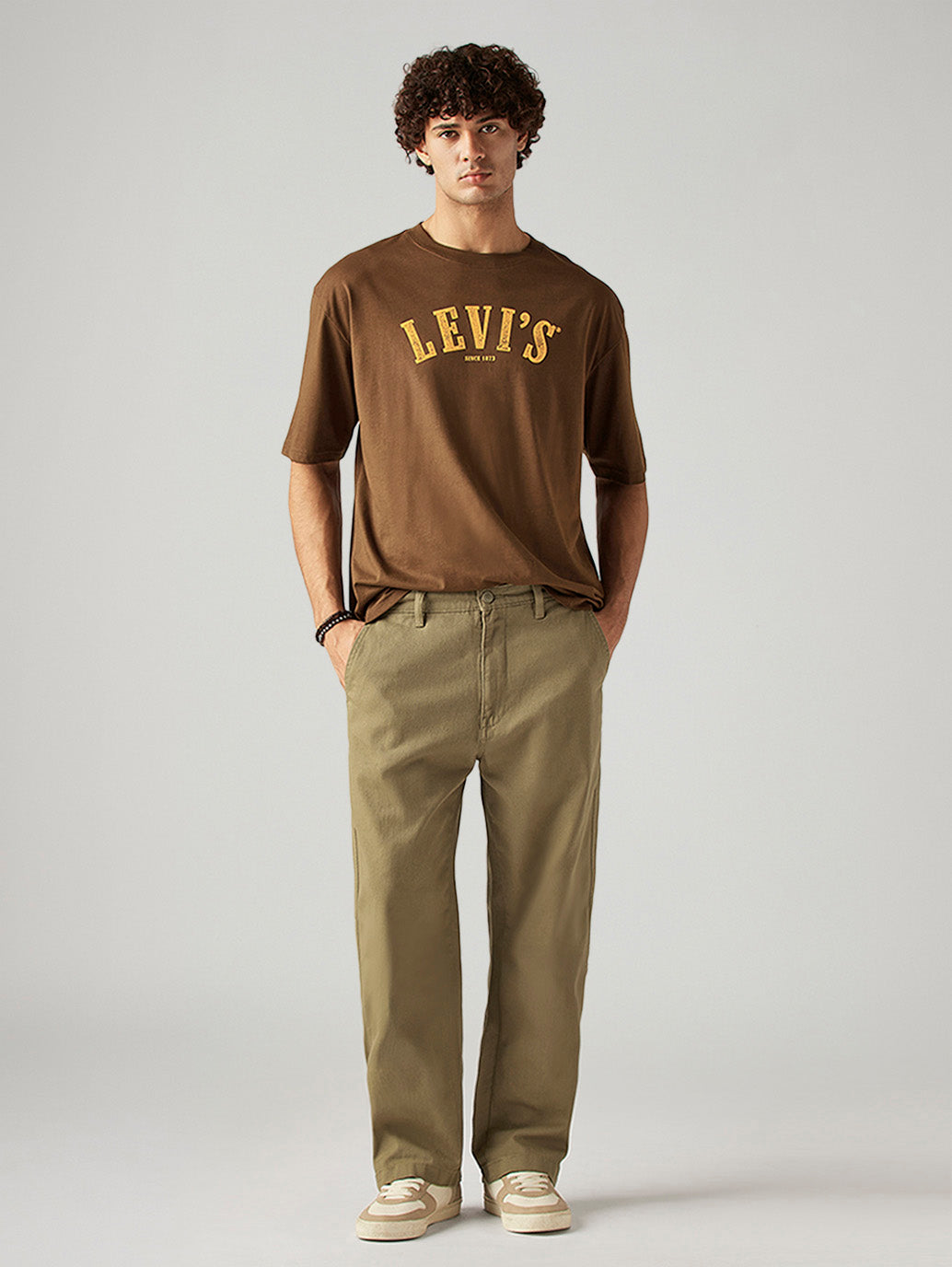 Men's Khaki Loose Fit Mid Rise Chinos – Levis India Store