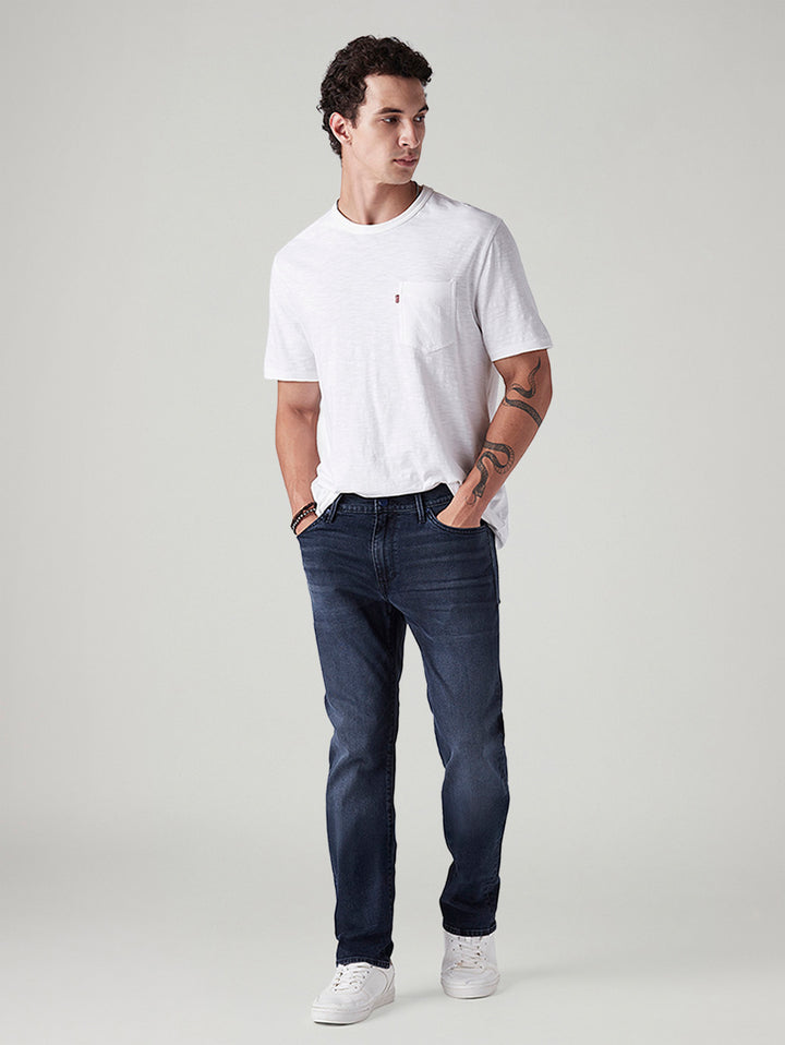 Men's 511 Dark Blue Slim Fit Mid Rise Redloop Jeans