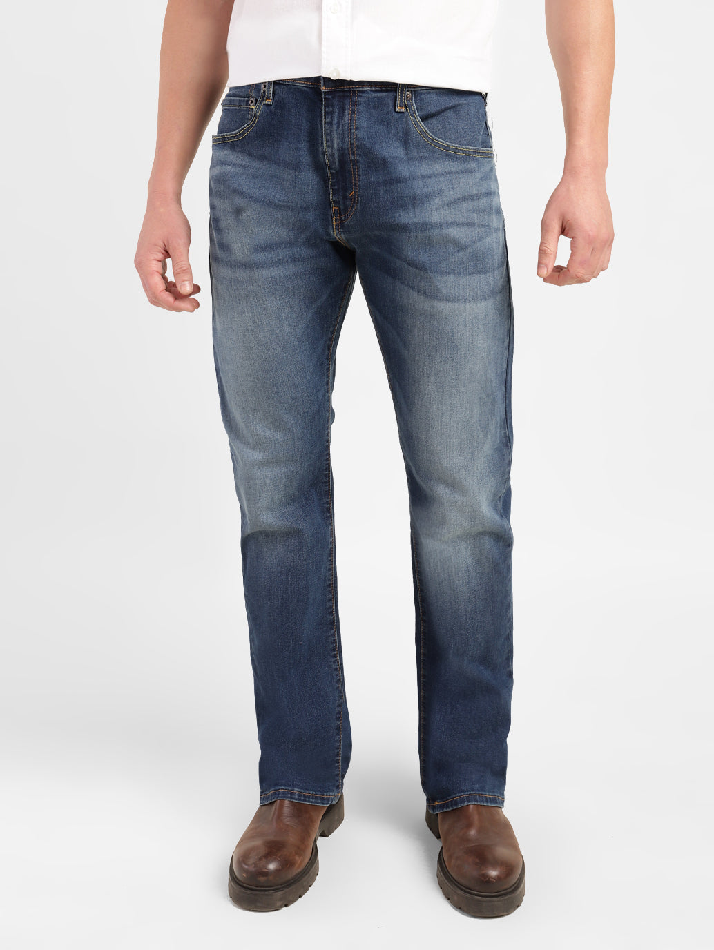 Men's 517 Blue Bootcut Fit Mid Rise Jeans