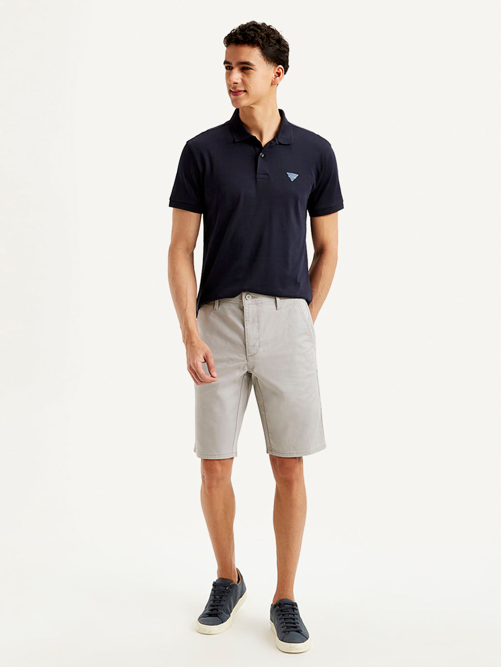 Men's Solid Slim Fit Polo T-shirt - Main Image