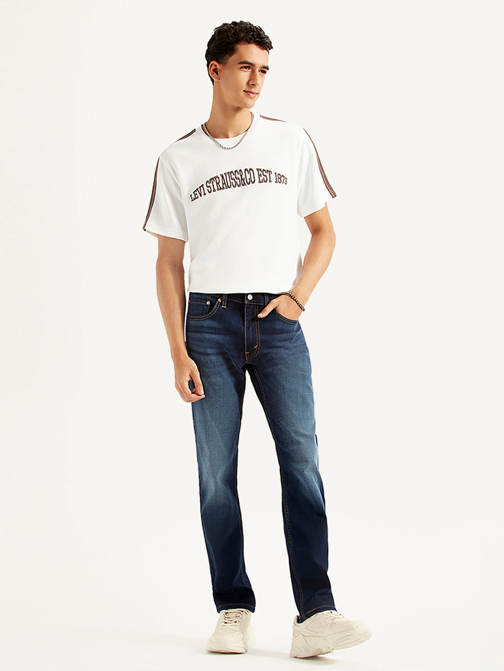 Men's 511 Dark Blue Slim Fit Mid Rise Jeans