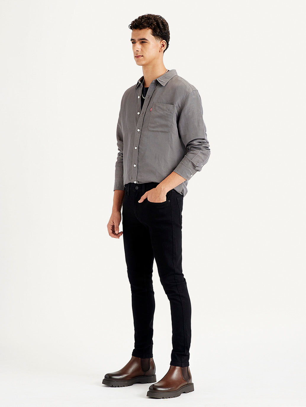 Men's 511 Black Slim Fit Mid Rise Jeans