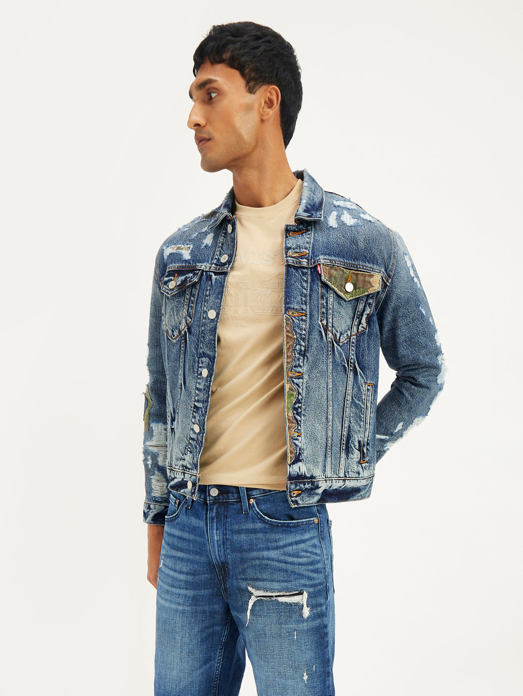 Men's Solid Indigo Spread Collar Denim Jacket – Levis India Store