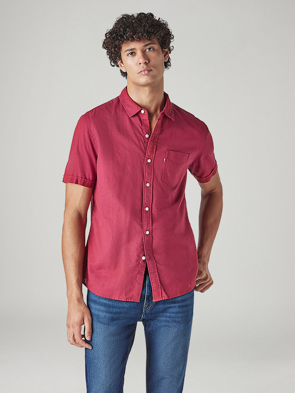 Men's Solid Slim Fit Oxford Shirt
