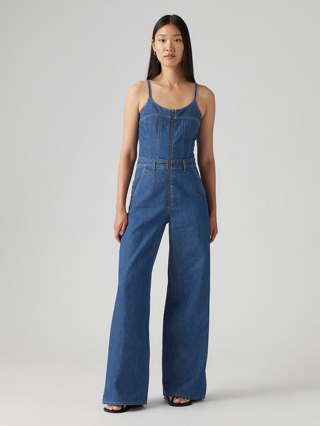 Women's Solid Blue Jumpsuit