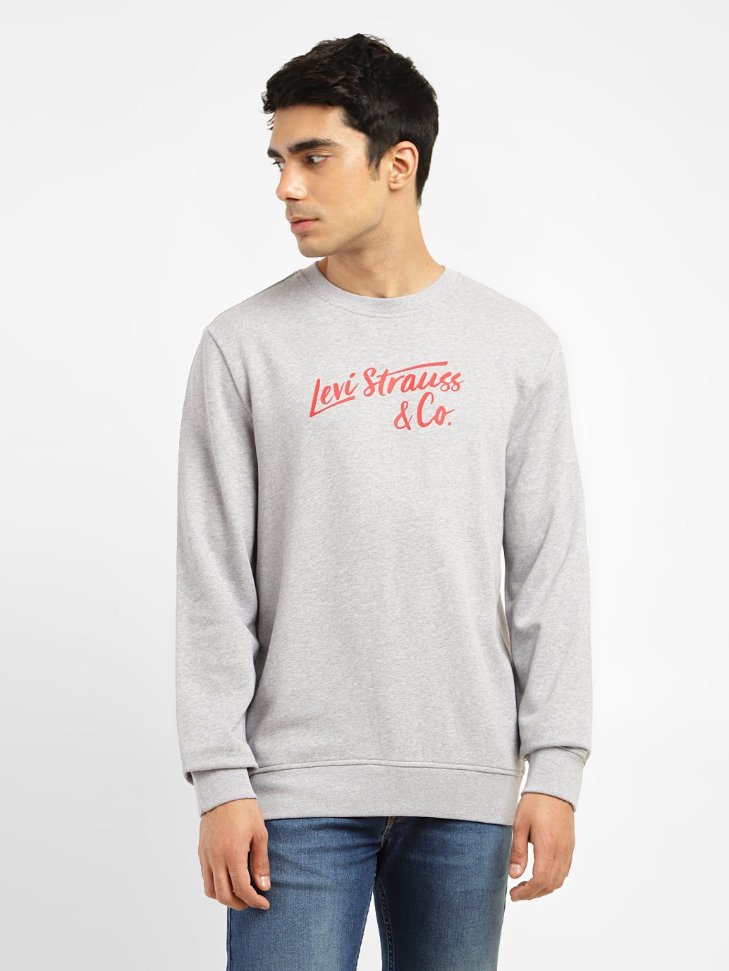 Men's Graphic Print White Crew Neck Sweatshirt – Levis India Store
