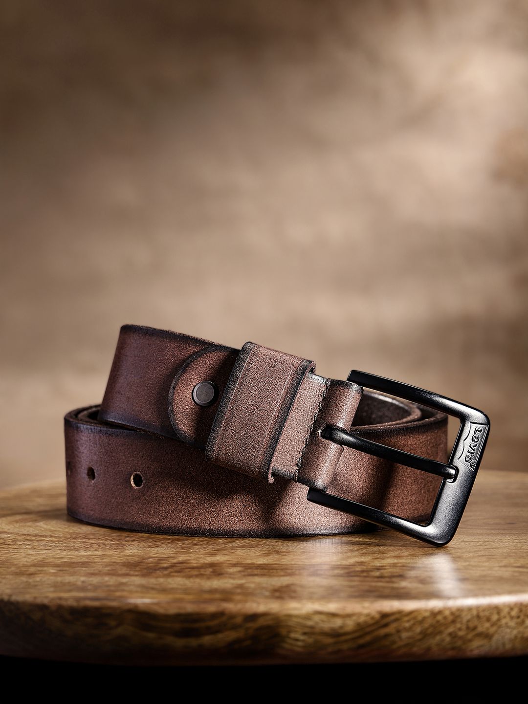 Men's Brown Solid Belt