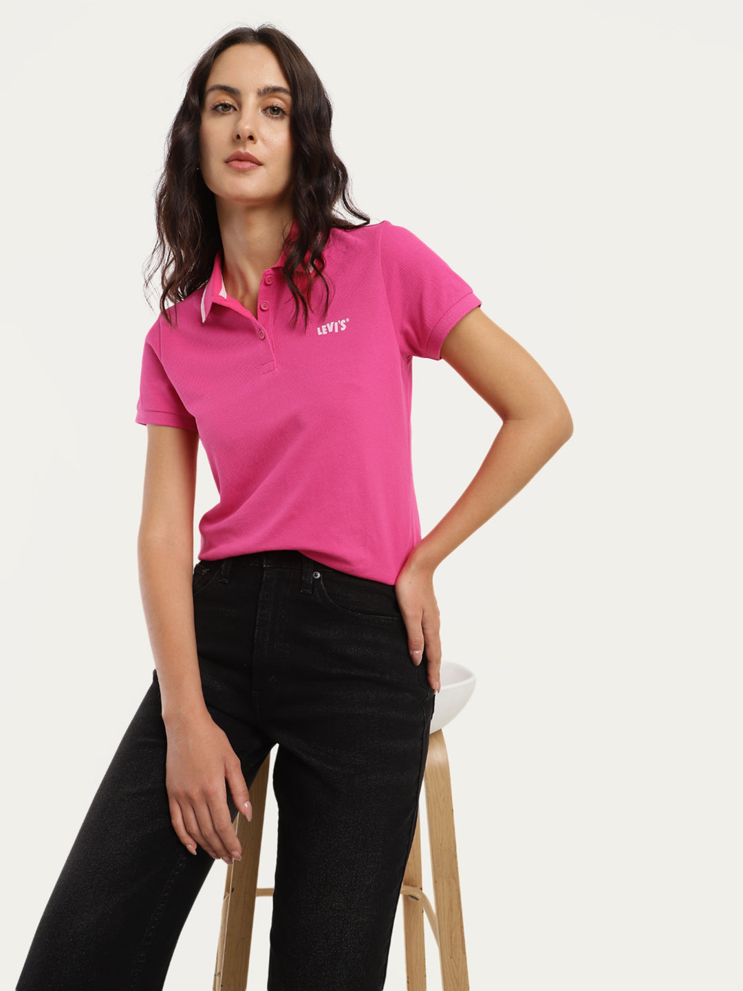 Women's Brand Logo Polo T-Shirt