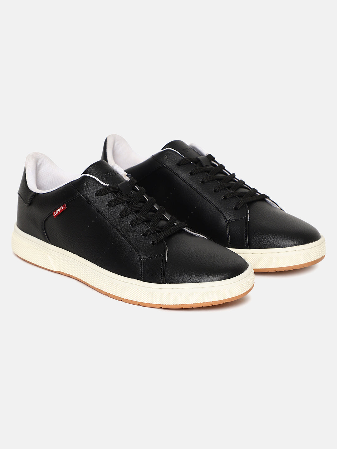 Men's Black Solid Shoes - Main Image