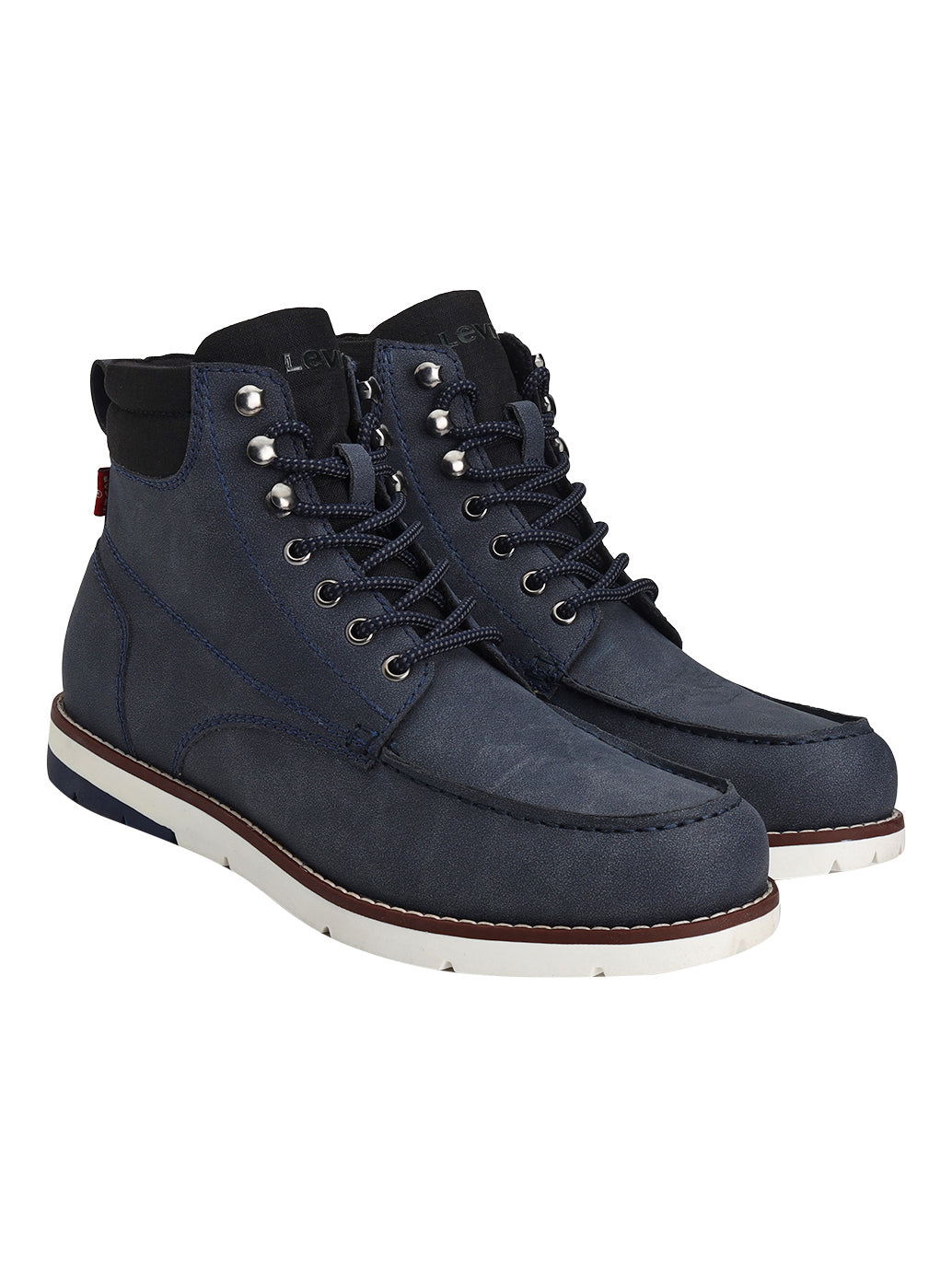 Men's Blue Solid Boots