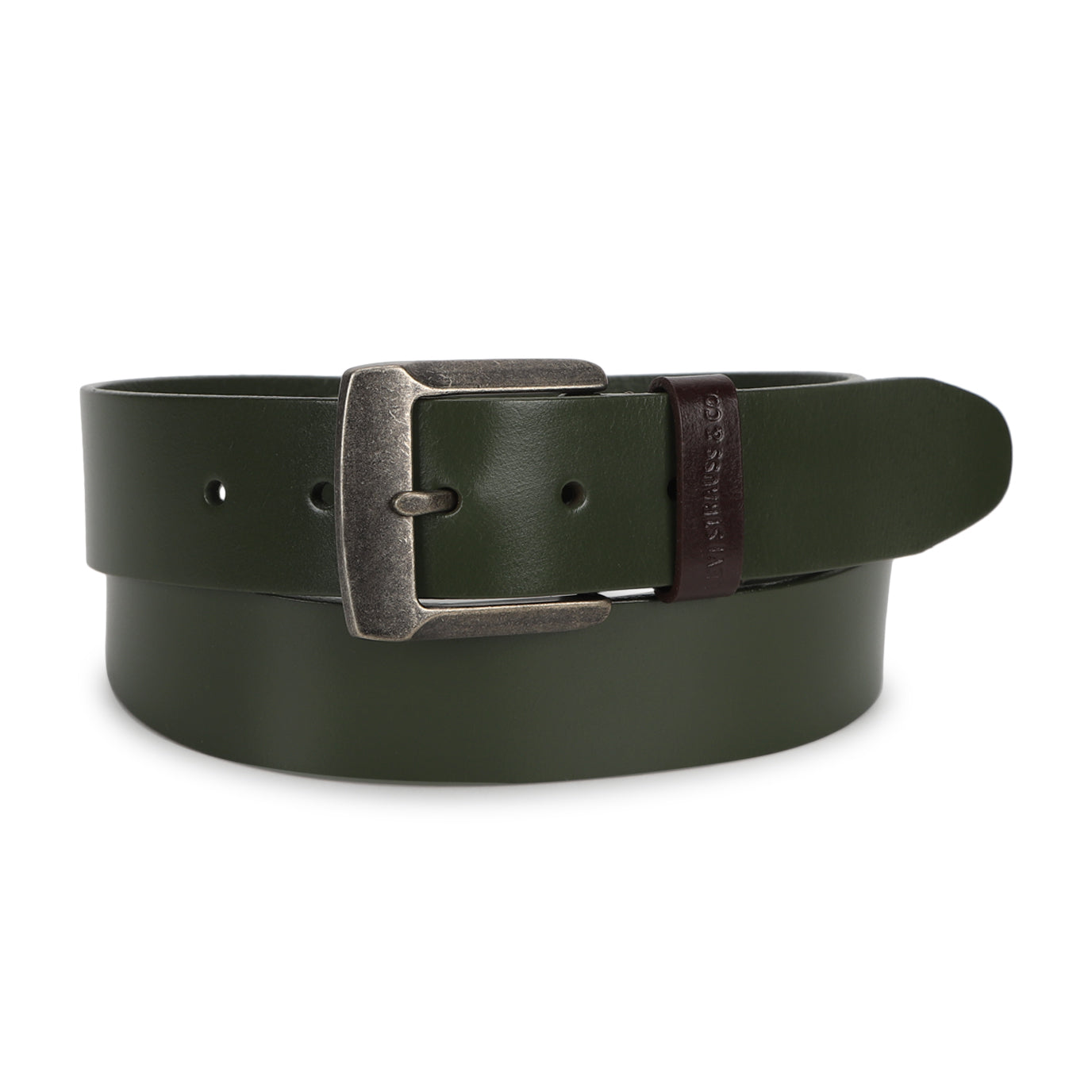 Men's Green Solid Belt