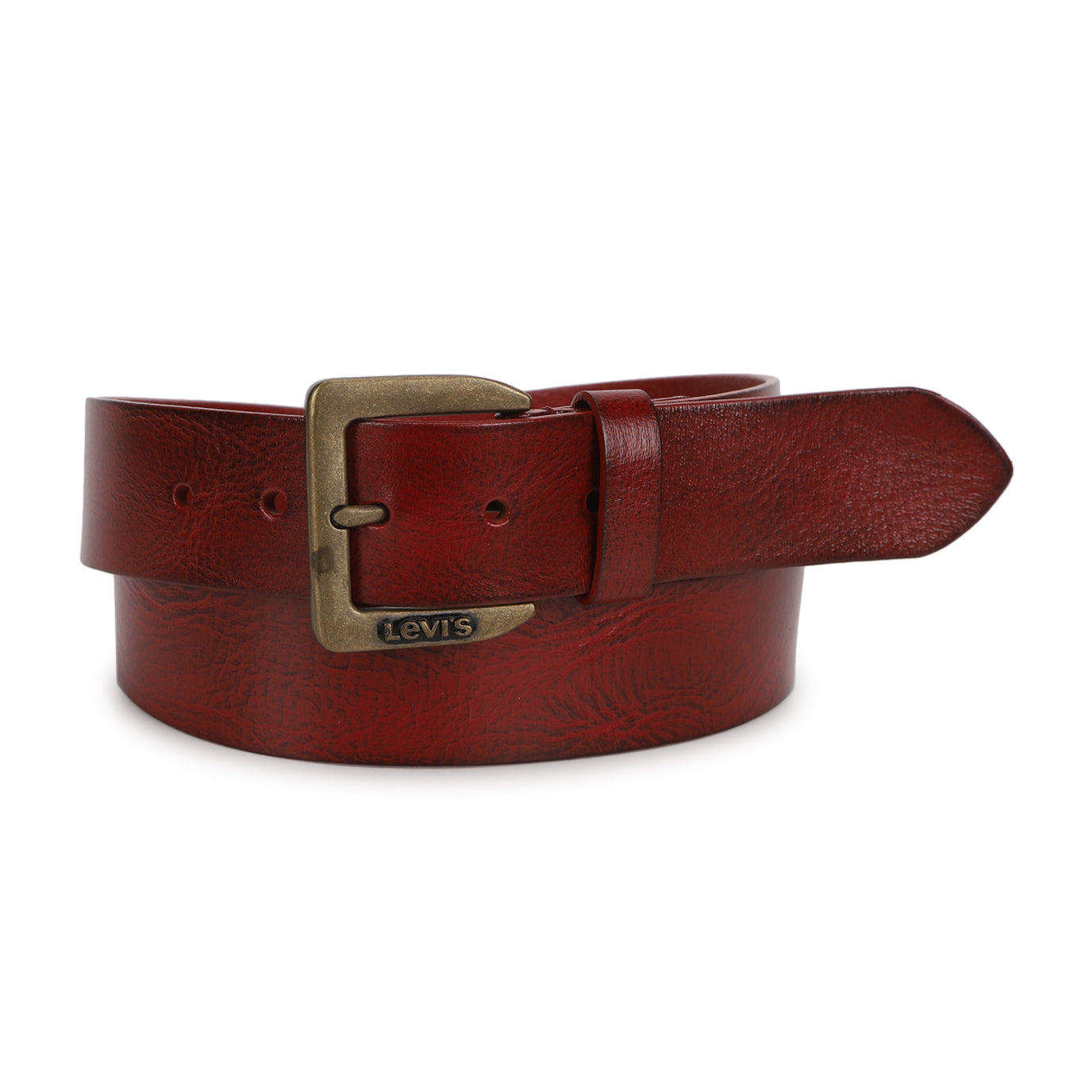 Men's Red Solid Belt