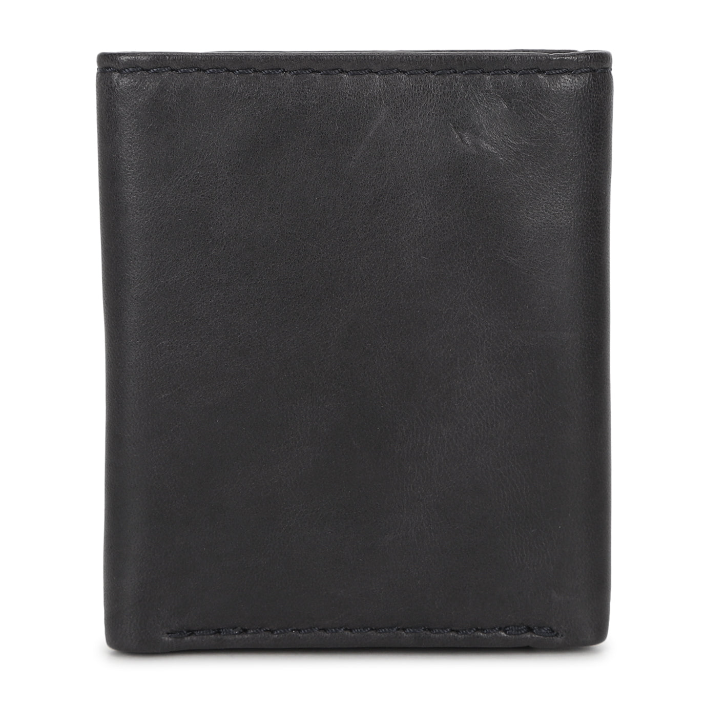Men's Blue Brand Logo Tri-Fold Wallet