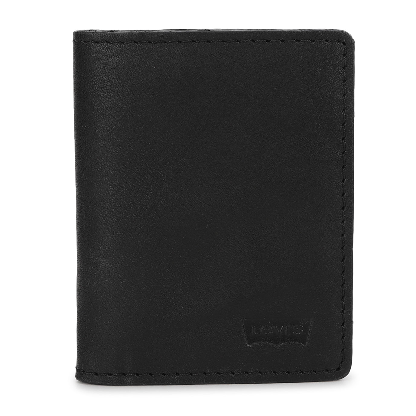 Men s Black Brand Logo Mechanical Card Wallet Levis India Store