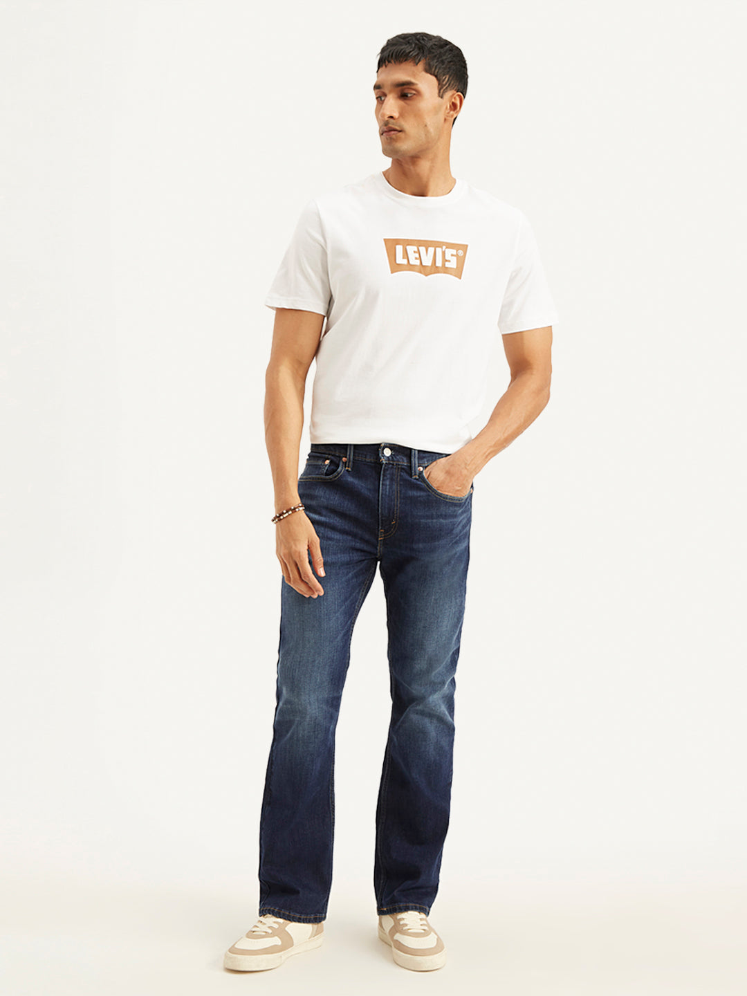 Men's 527 Navy Blue Bootcut Fit Mid Rise Jeans – Levis India Store