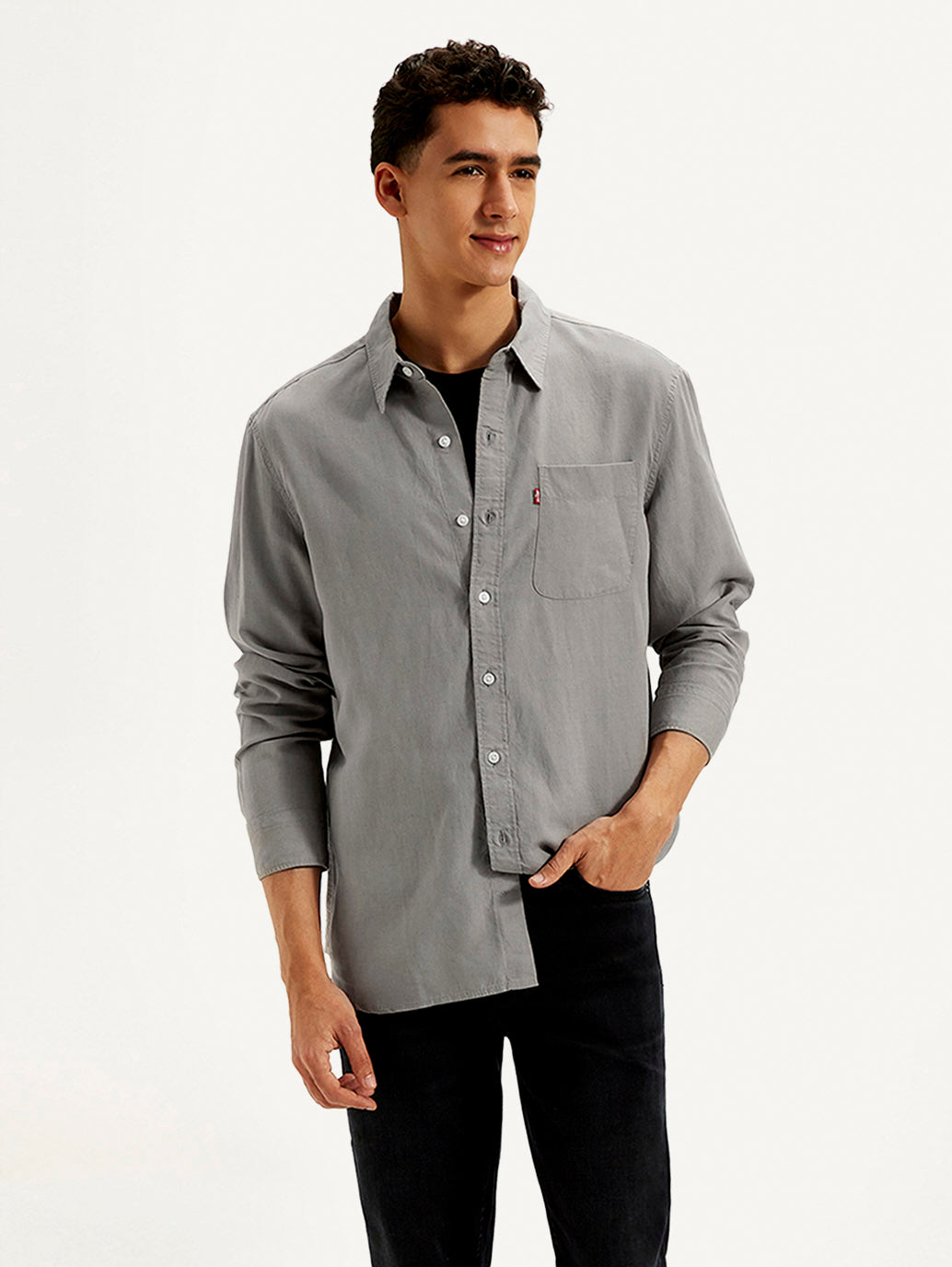 Men's Solid Slim Fit Linen Shirt