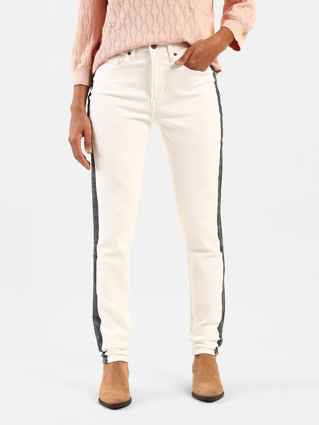 Women's 721 White Skinny Fit High Rise Jeans