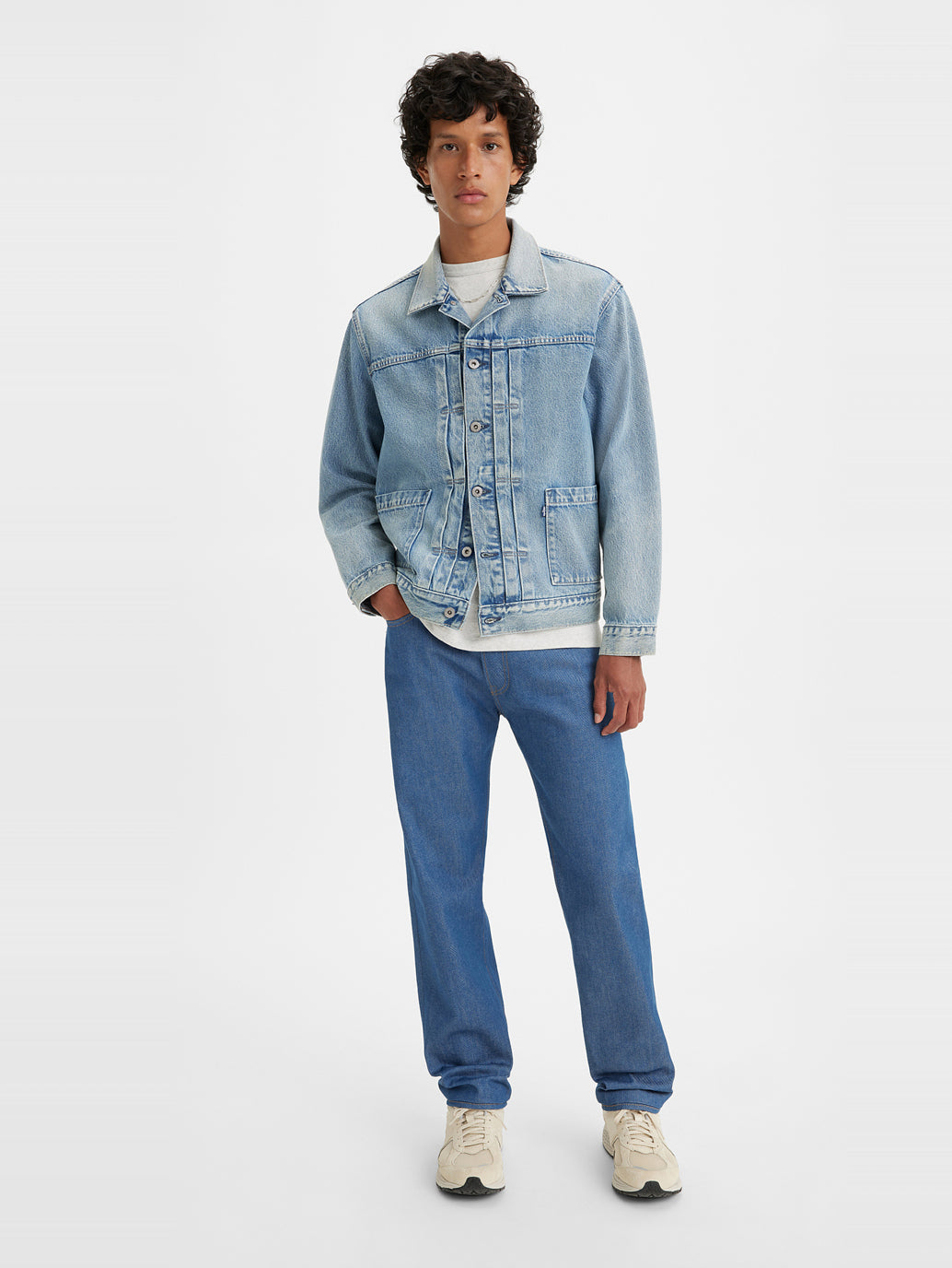 Men's 501 Blue Regular Fit Button Fly Jeans – Levis India Store