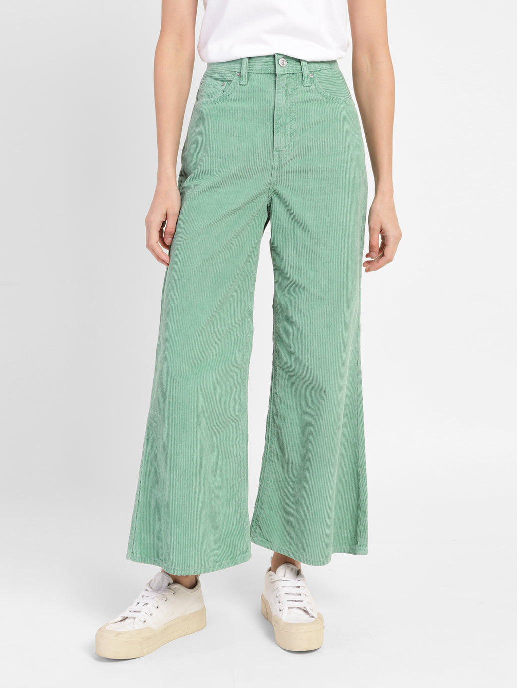 A New Day Women's High-Rise Cropped Wide Leg Pants - (2, Mint Green) at   Women's Clothing store