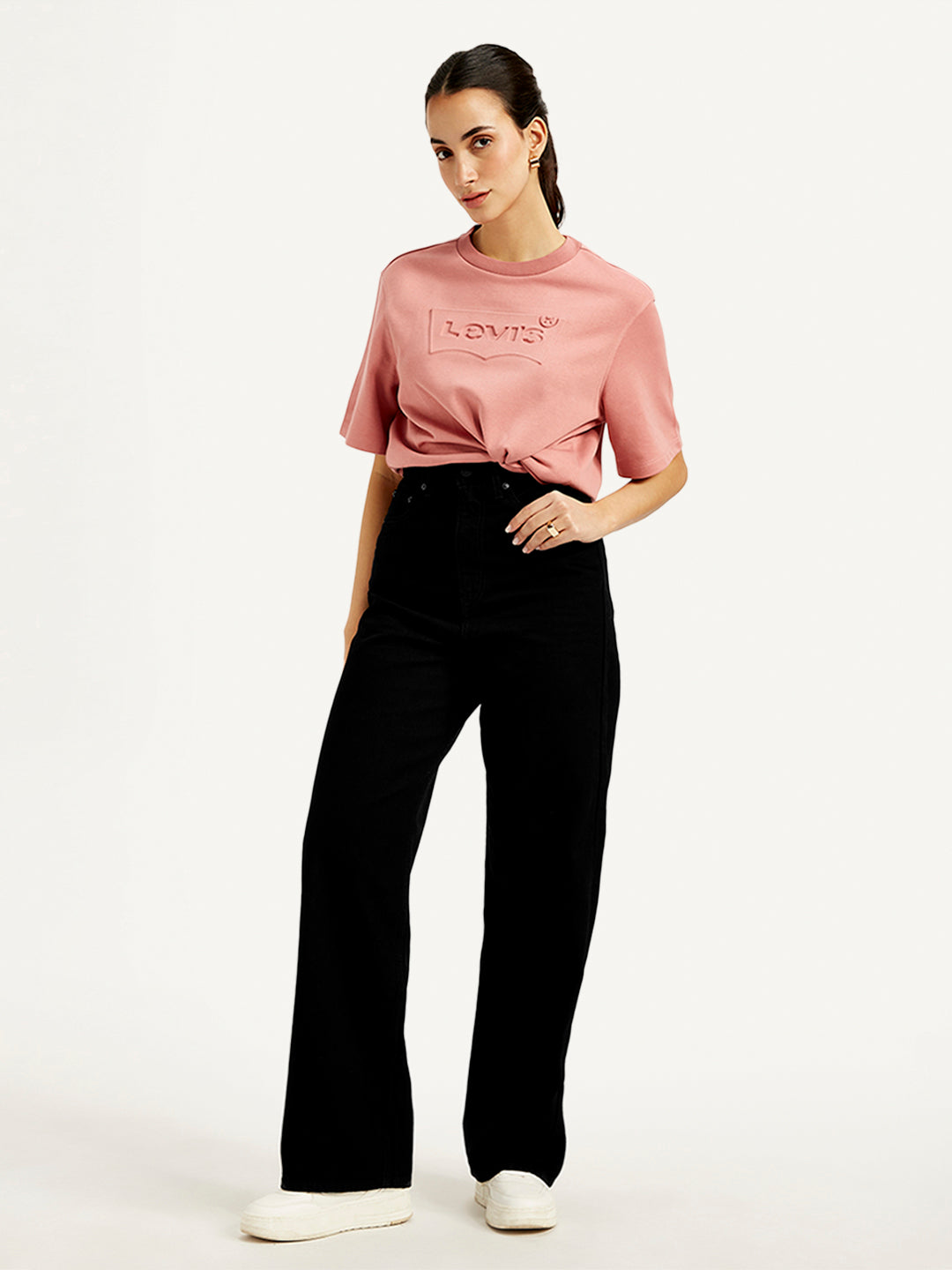 HOT Black Jeans High Waisted Jeans Loose Fit Women's Black