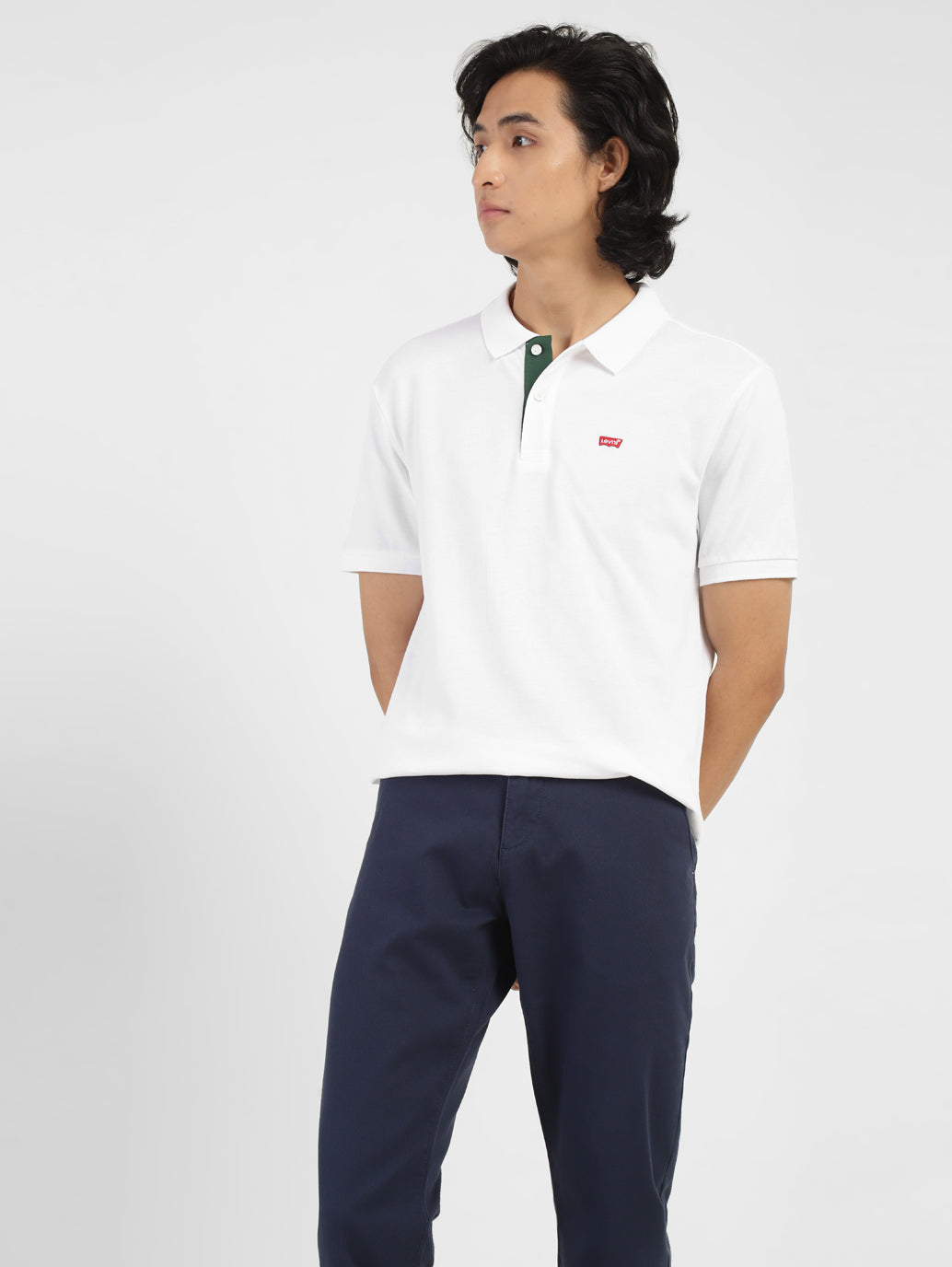Men's Solid Polo T-shirt White – Levis India Store