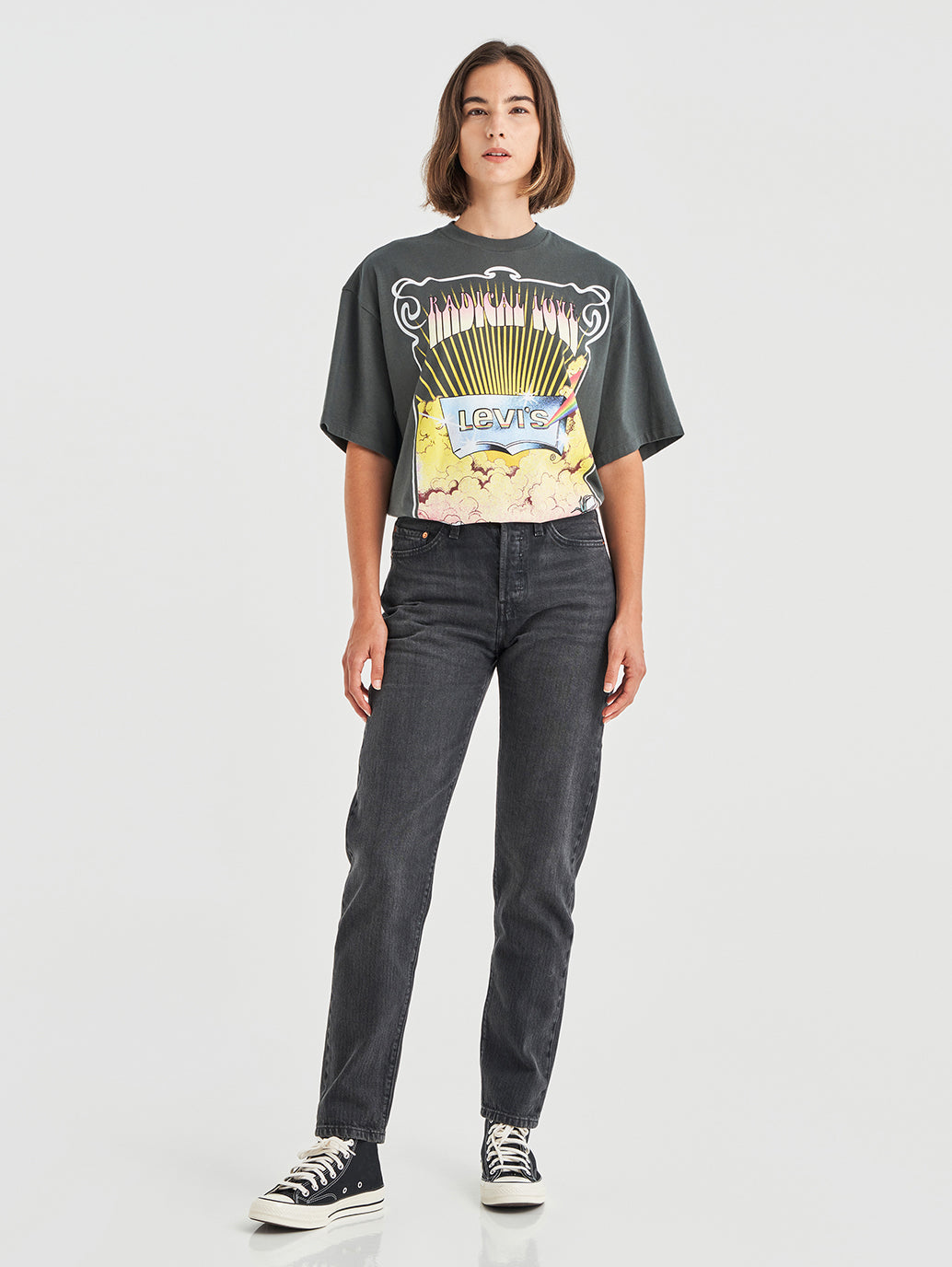 Women's 501'81 Grey Straight Fit High Rise Jeans – Levis India Store