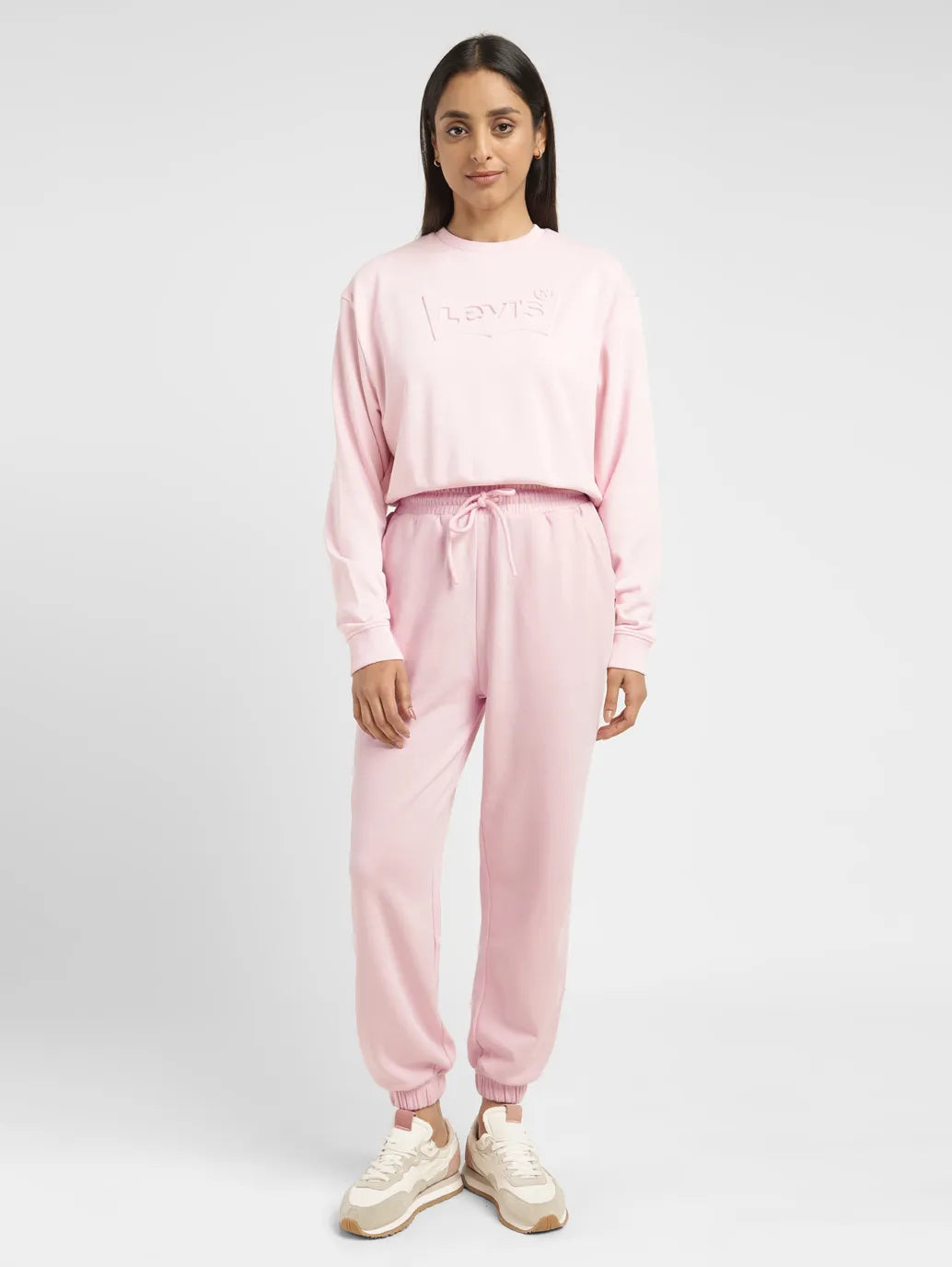 Women's High Rise PinkÂ Regular Fit Joggers – Levis India Store