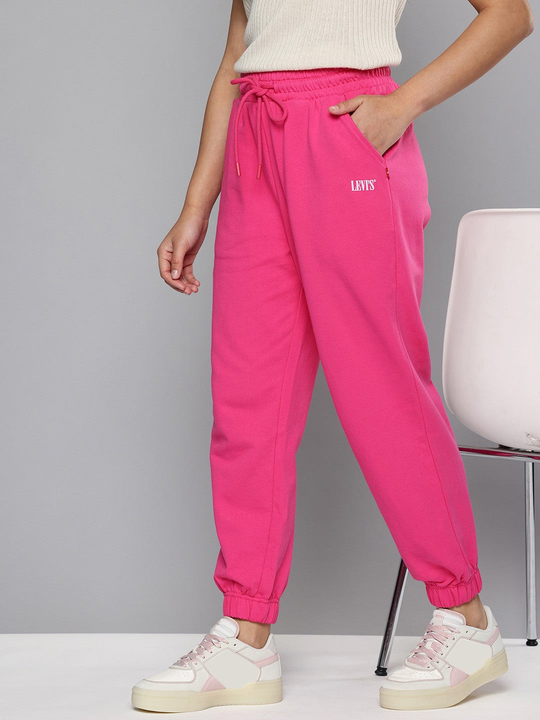 Women's Regular Fit Pink Joggers
