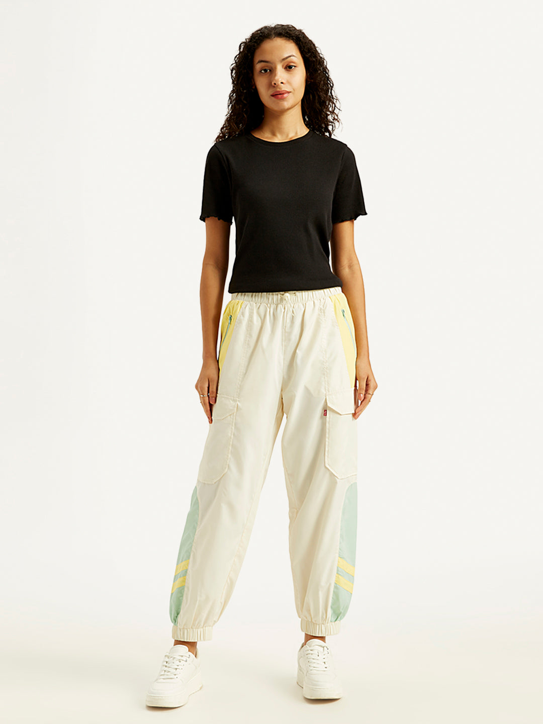 Women's Mid Rise White Track Pants – Levis India Store
