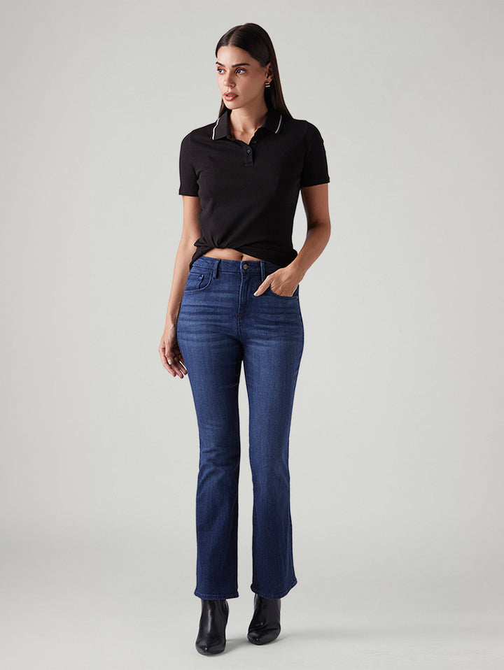 Women's 725 Blue Bootcut Fit High Rise Redloop Jeans