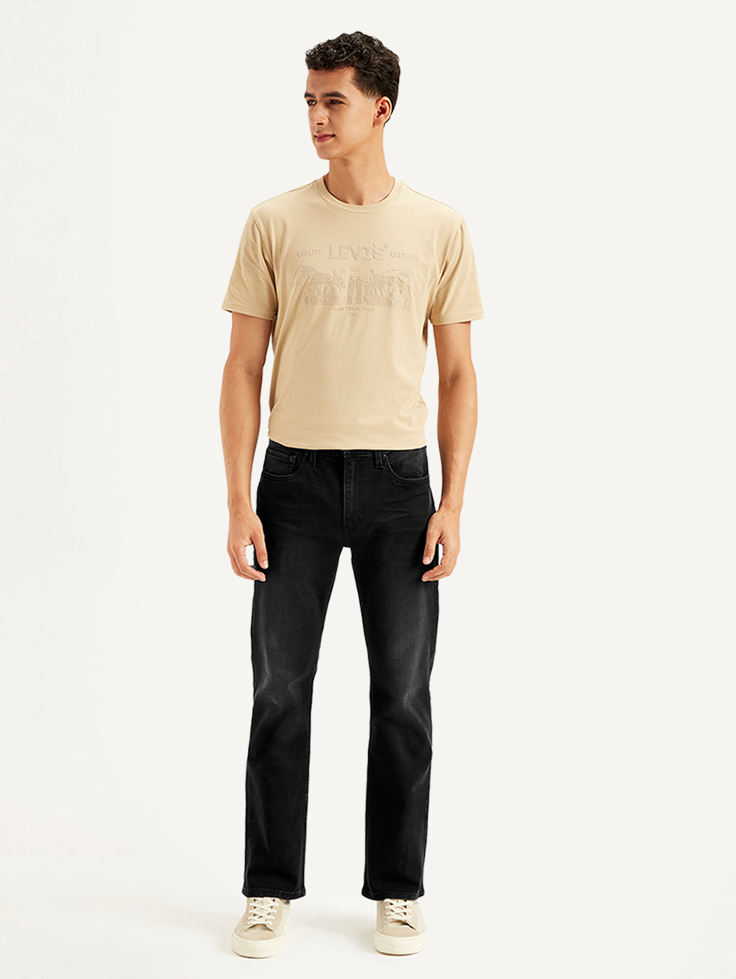 Men's 527 Black Bootcut Fit Mid Rise Jeans - Main Image