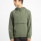 Men's Solid Green Hooded Jacket