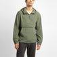 Men's Solid Green Hooded Jacket