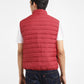 Men's Solid Red Sleeveless Jacket