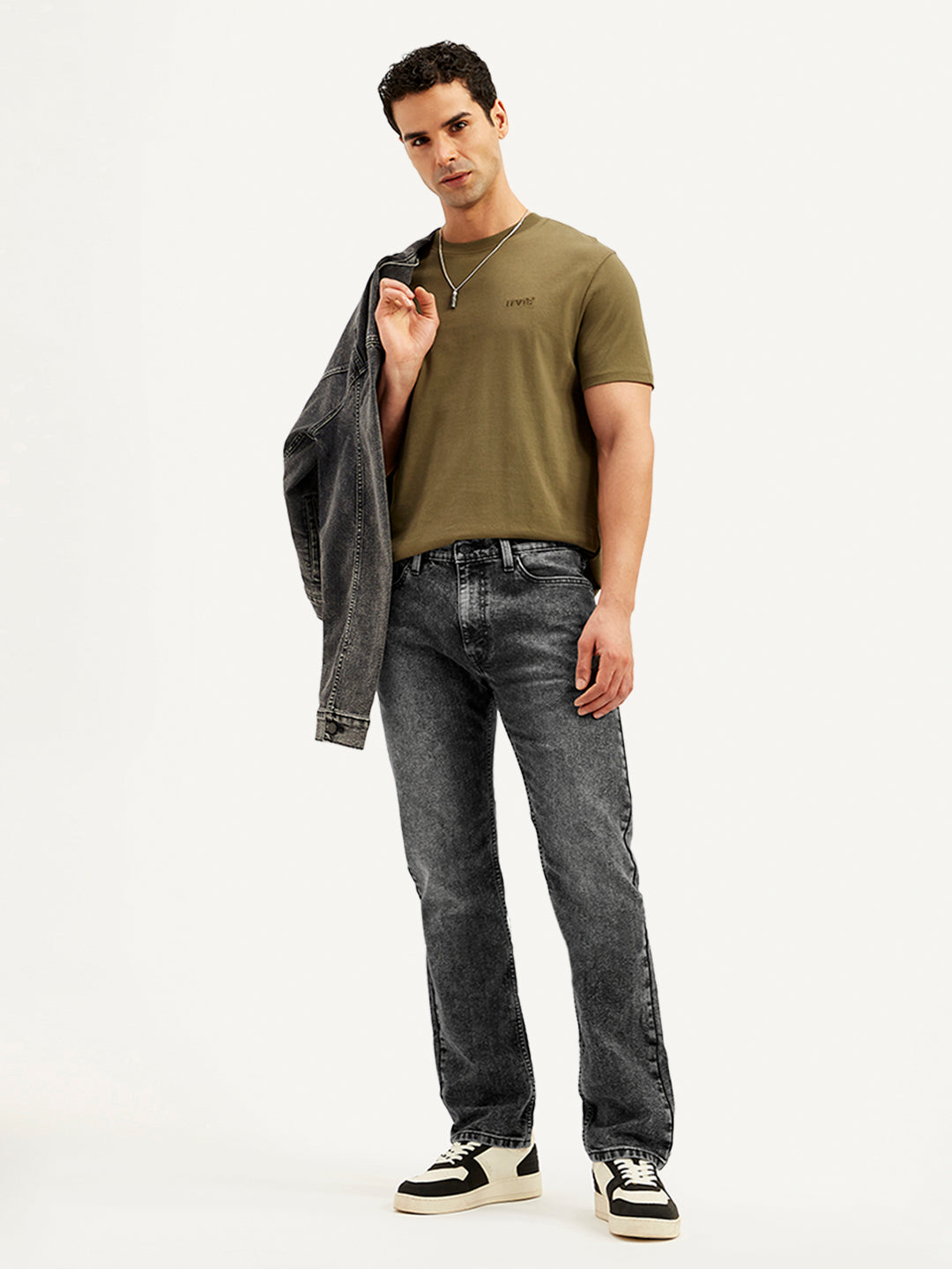 Buy Men's 513 Charcoal-Grey Slim Straight Fit Jeans Online