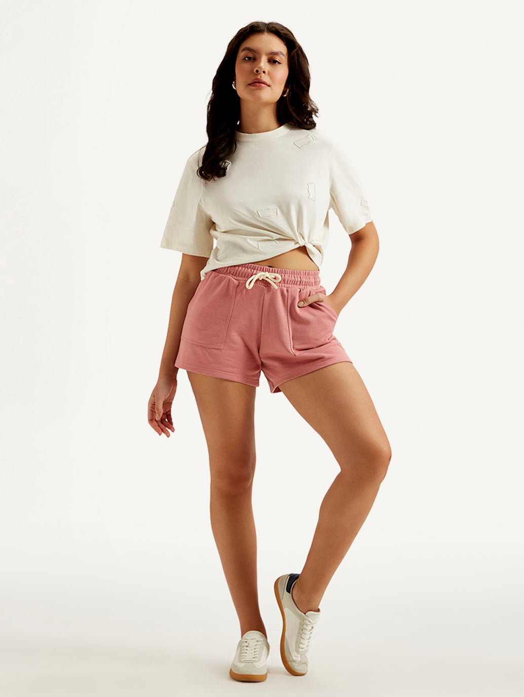 Women's Mid Rise Pink Regular Fit Shorts – Levis India Store