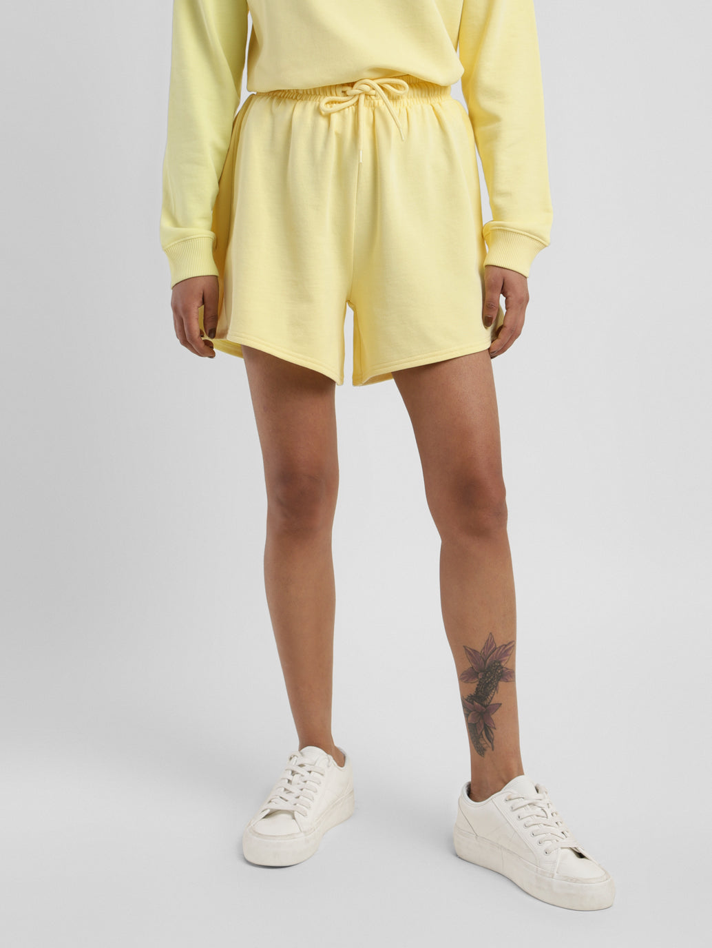 Women's Mid Rise Yellow Regular Fit Shorts