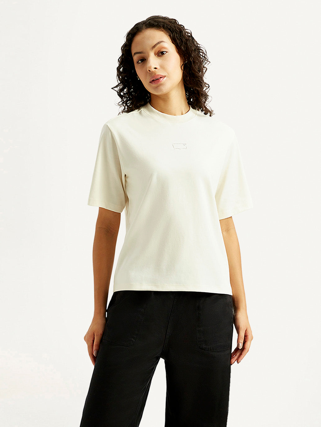 Women's Solid Crew Neck T-shirt - Main Image