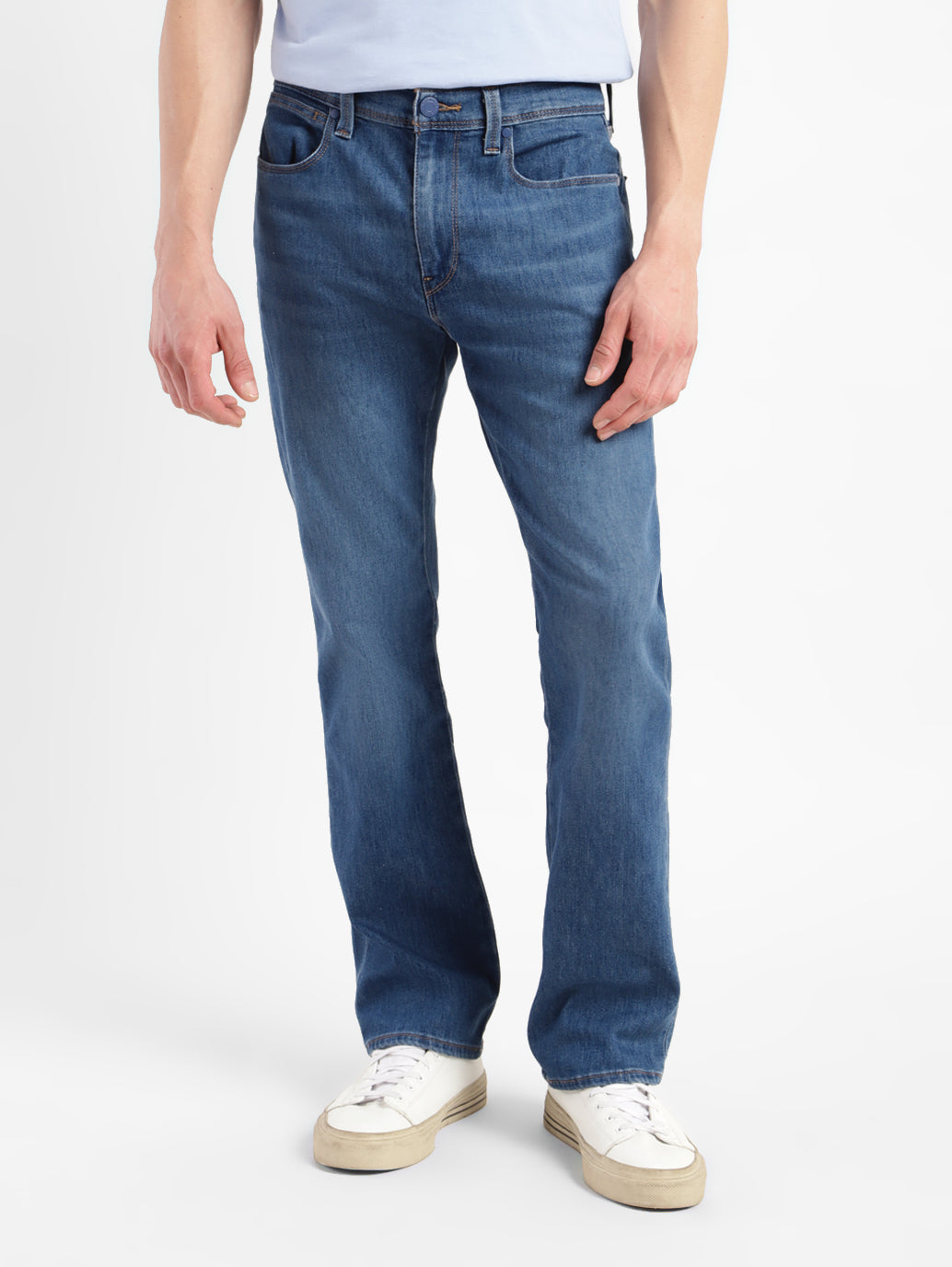 Men's 527 Blue Bootcut Fit Mid Rise Jeans