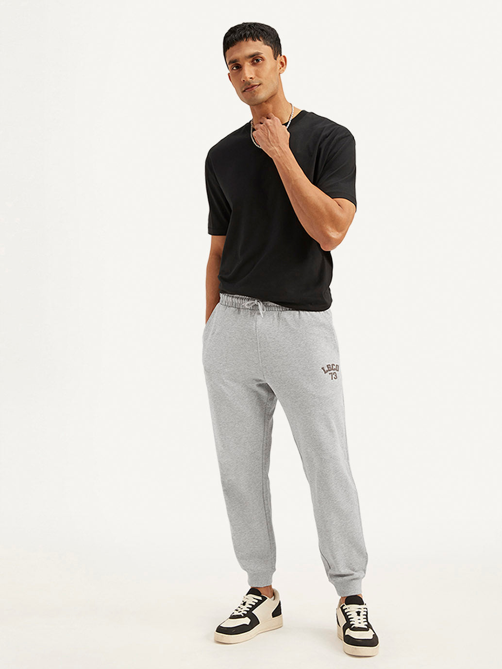 Men's Grey Solid Utility Joggers - Main Image