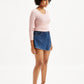 Women's Redloop Mid Rise Blue Regular Fit Skort - Side View
