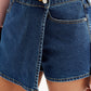 Women's Redloop Mid Rise Blue Regular Fit Skort - Detail View