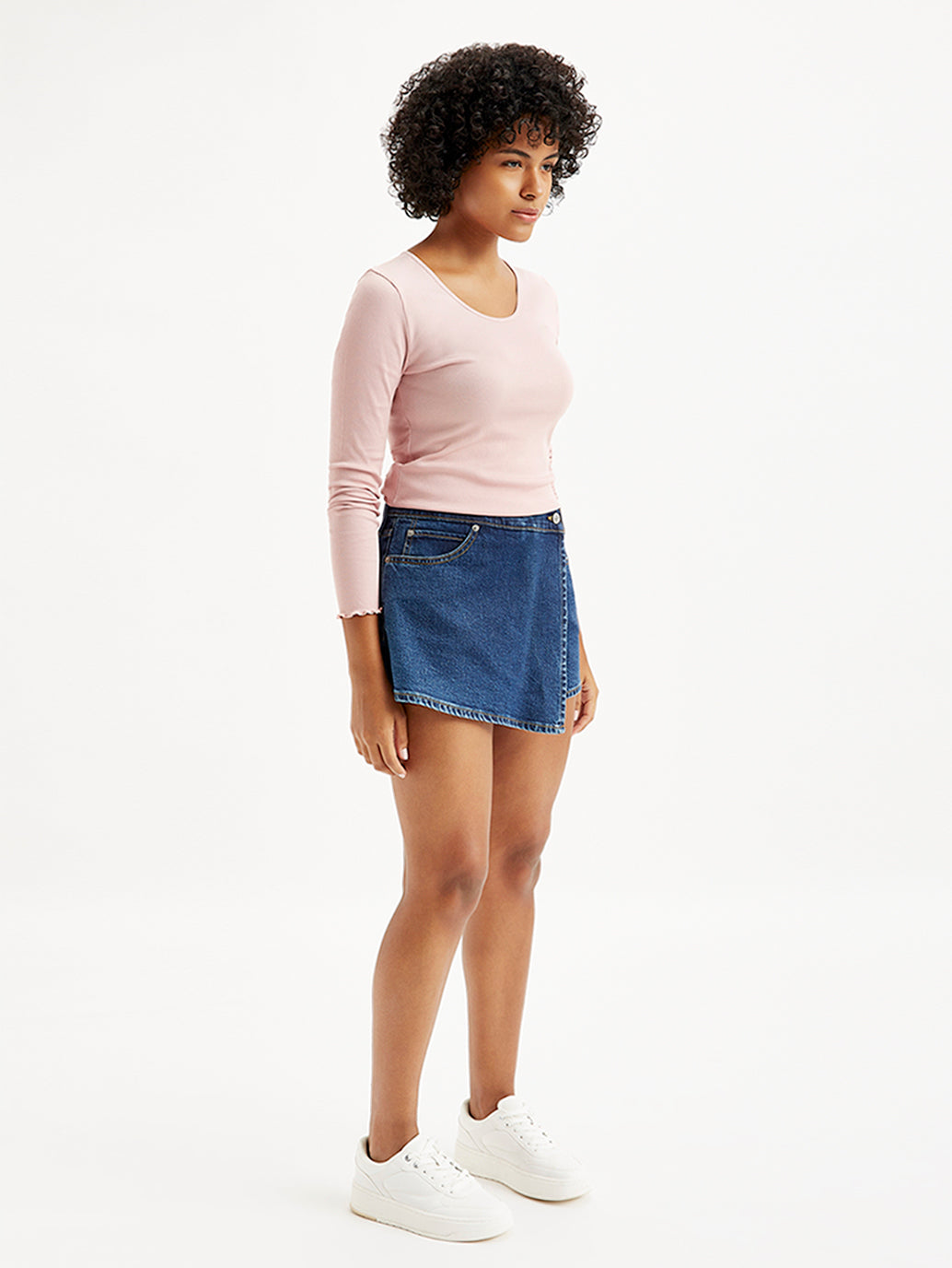 Women's Redloop Mid Rise Blue Regular Fit Skort - e5caf488-2e94-455c-82a6-d06e7ae28fb5 View
