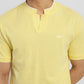 Men's Solid Slim Fit Henley Neck T-Shirt